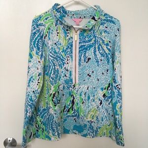 Lilly Pulitzer Popover Blue Spa Let's Cha Cha